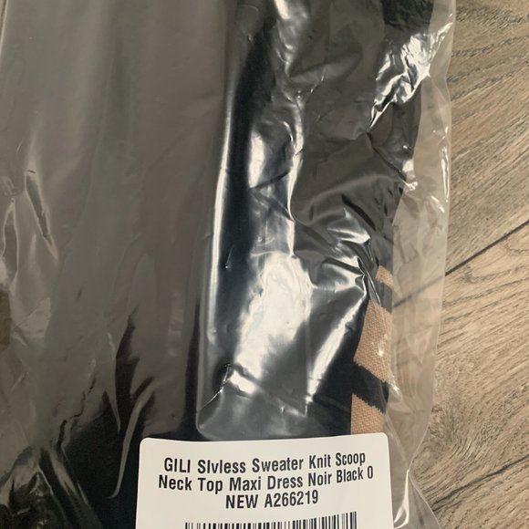 NWT G.I.L.I. SWEATER SCOOP NECK MAXI DRESS 0 - Picture 12 of 13